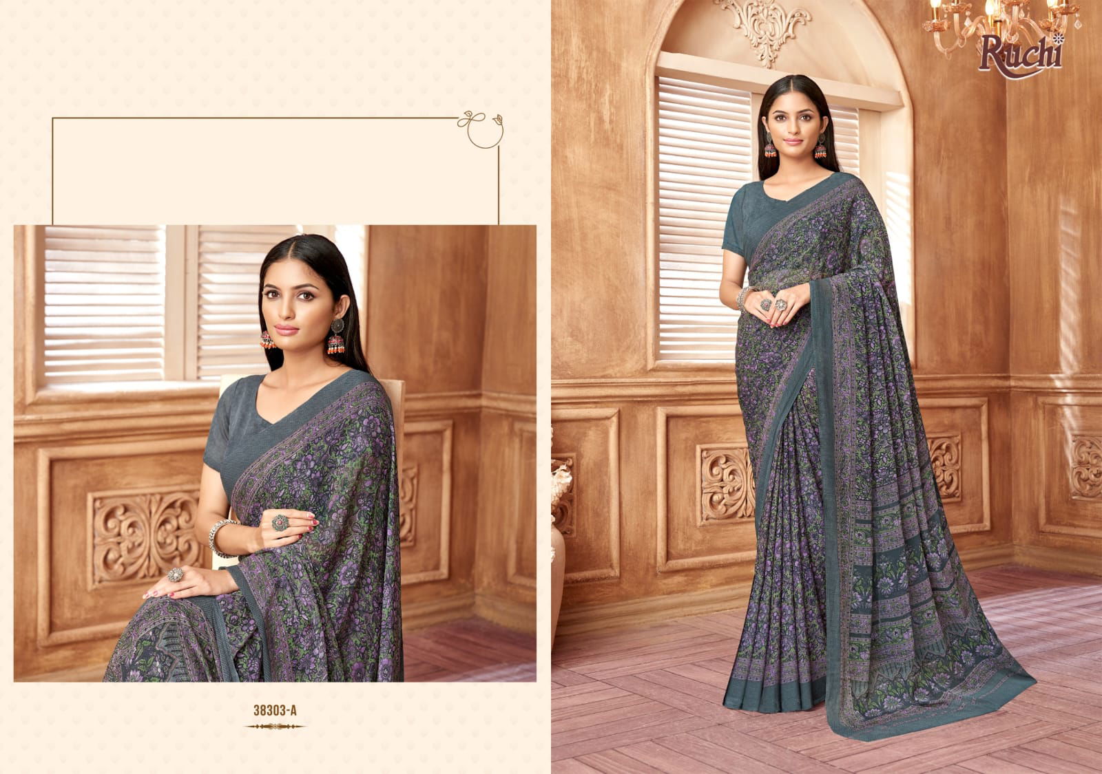 Star Chiffon 178 By Ruchi Daily Wear Chiffon Saree Suppliers In India